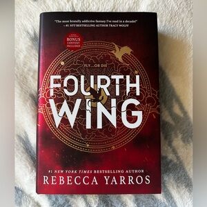 Fourth Wing Holiday Edition First Print Hardcover Book with Sprayed Edges